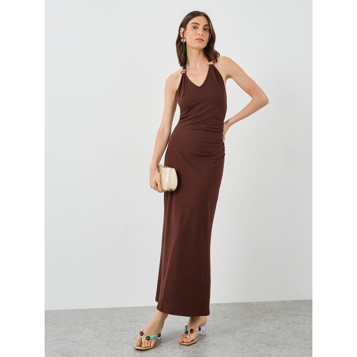 فستان طويل ضيق بياقة هولتر-women-clothing-dresses-image-1