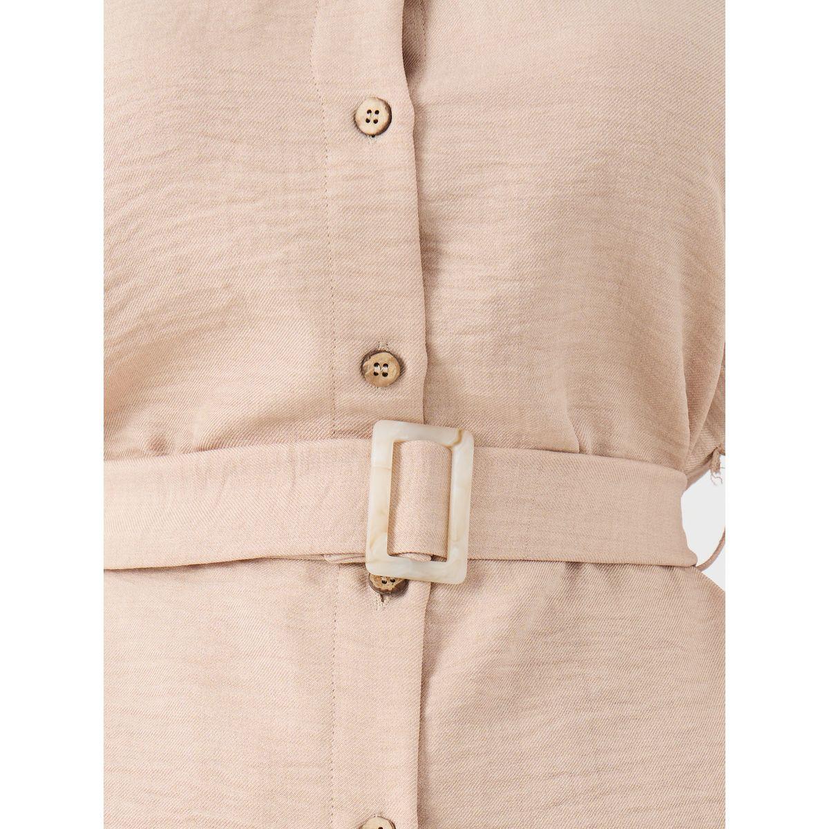 Styli Spread Collar Belted Top with Pants Co-Ords-women-clothing-coordsets-image-3