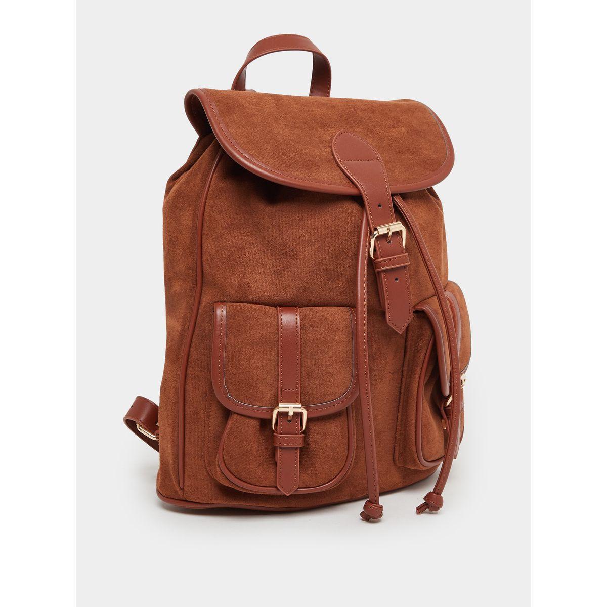 Styli Belted Pocket Backpack with Drawstring-women-bagsandwallets-backpacks-image-1