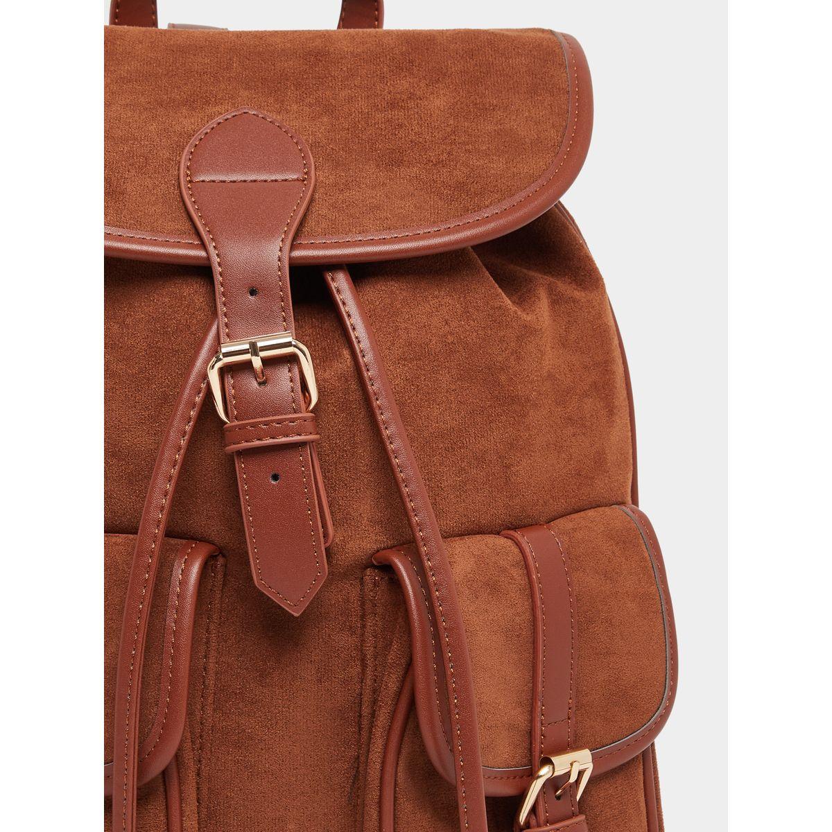 Styli Belted Pocket Backpack with Drawstring-women-bagsandwallets-backpacks-image-3
