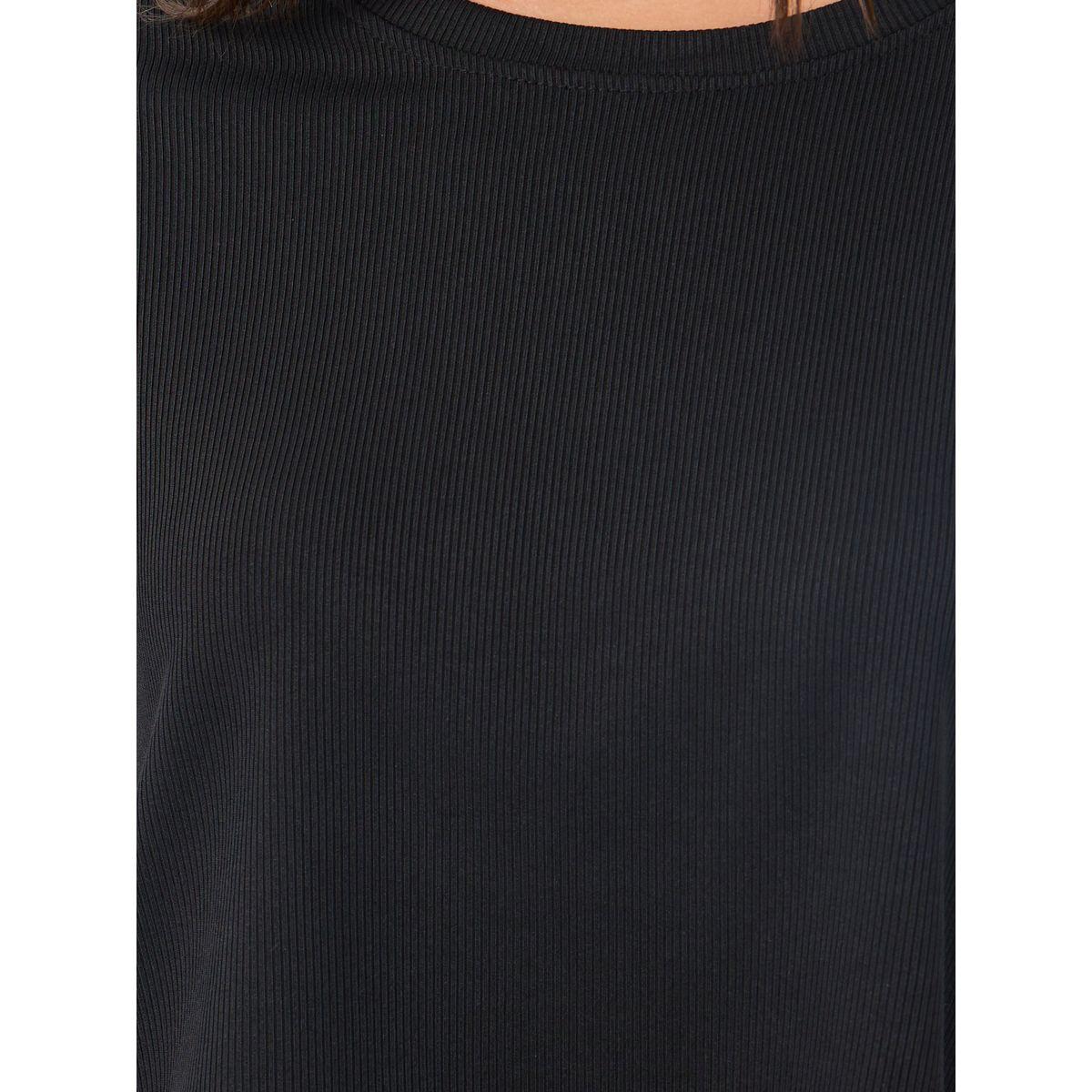 Styli Solid Short Sleeve Crop T-Shirt and Shorts Set-women-clothing-nightwear-pyjamas-shortsets-image-3