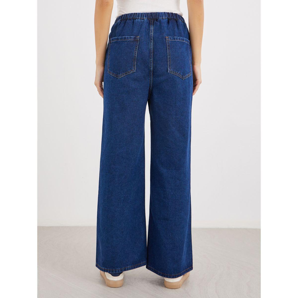 بنطال جينز بخصر عالي وقصة أرجل واسعة-women-clothing-bottoms-jeans-image-4
