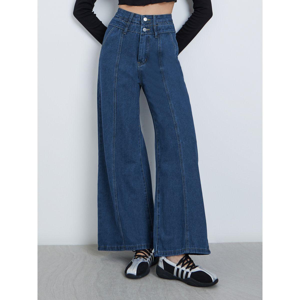 Styli High Rise Wide Leg Jeans with CF Seam Detail-women-clothing-bottoms-jeans-image-2