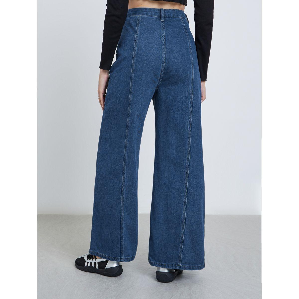 Styli High Rise Wide Leg Jeans with CF Seam Detail-women-clothing-bottoms-jeans-image-4