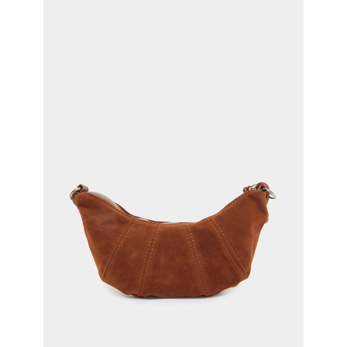 Styli Suede Leather Bag  with Zip Closure-women-bagsandwallets-handbags-image-2