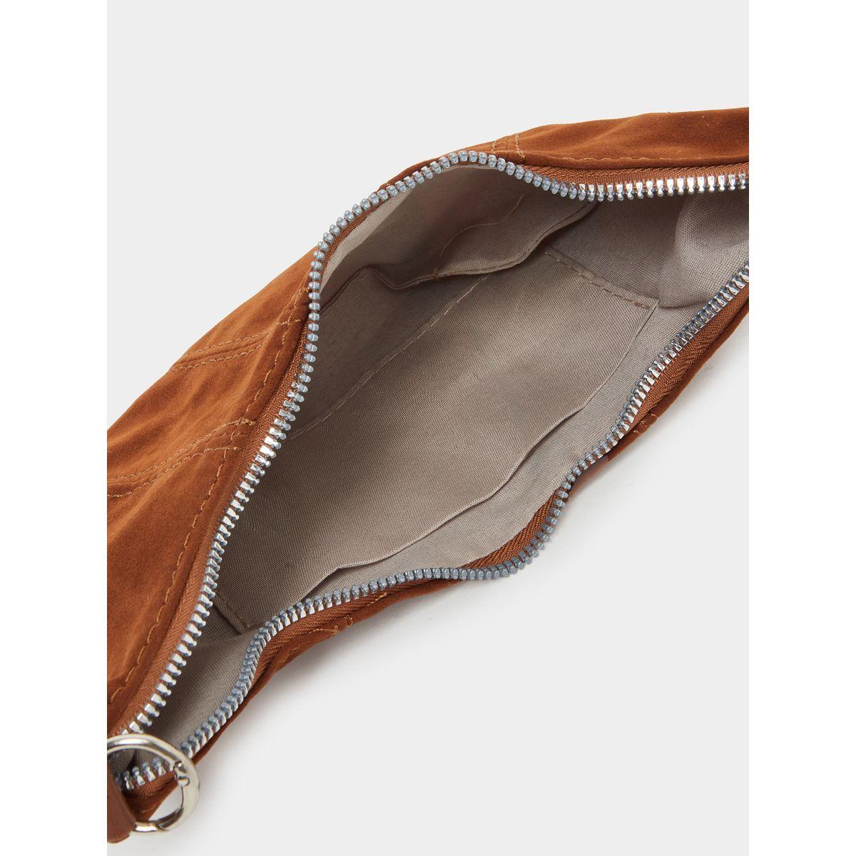 Styli Suede Leather Bag  with Zip Closure-women-bagsandwallets-handbags-image-4