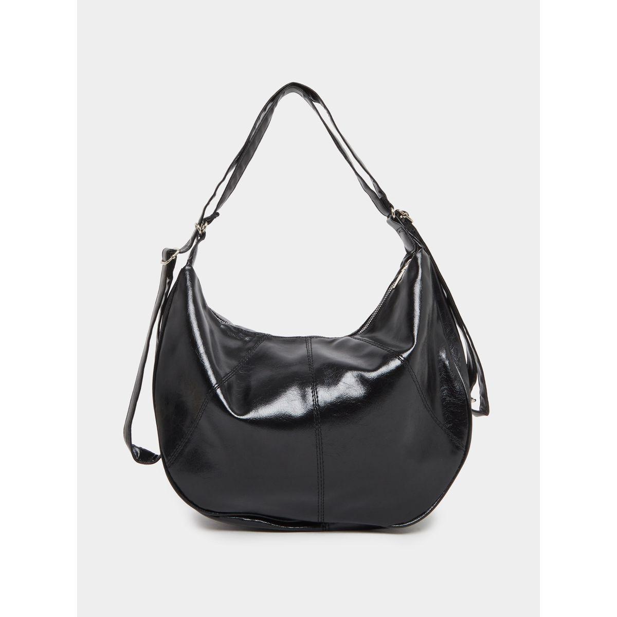 Styli Solid Leather Shoulder Bag with Zip Closure-women-bagsandwallets-handbags-image-2