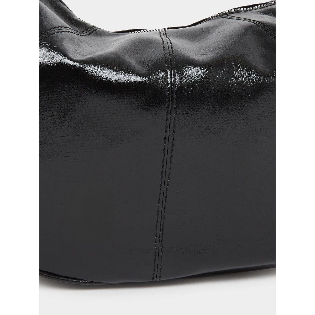 Styli Solid Leather Shoulder Bag with Zip Closure-women-bagsandwallets-handbags-image-3