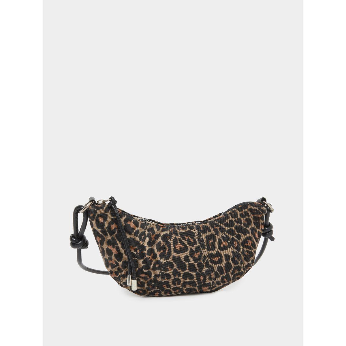 Styli Leopard Print Shoulder Bag with Zip Closure-women-bagsandwallets-handbags-image-1