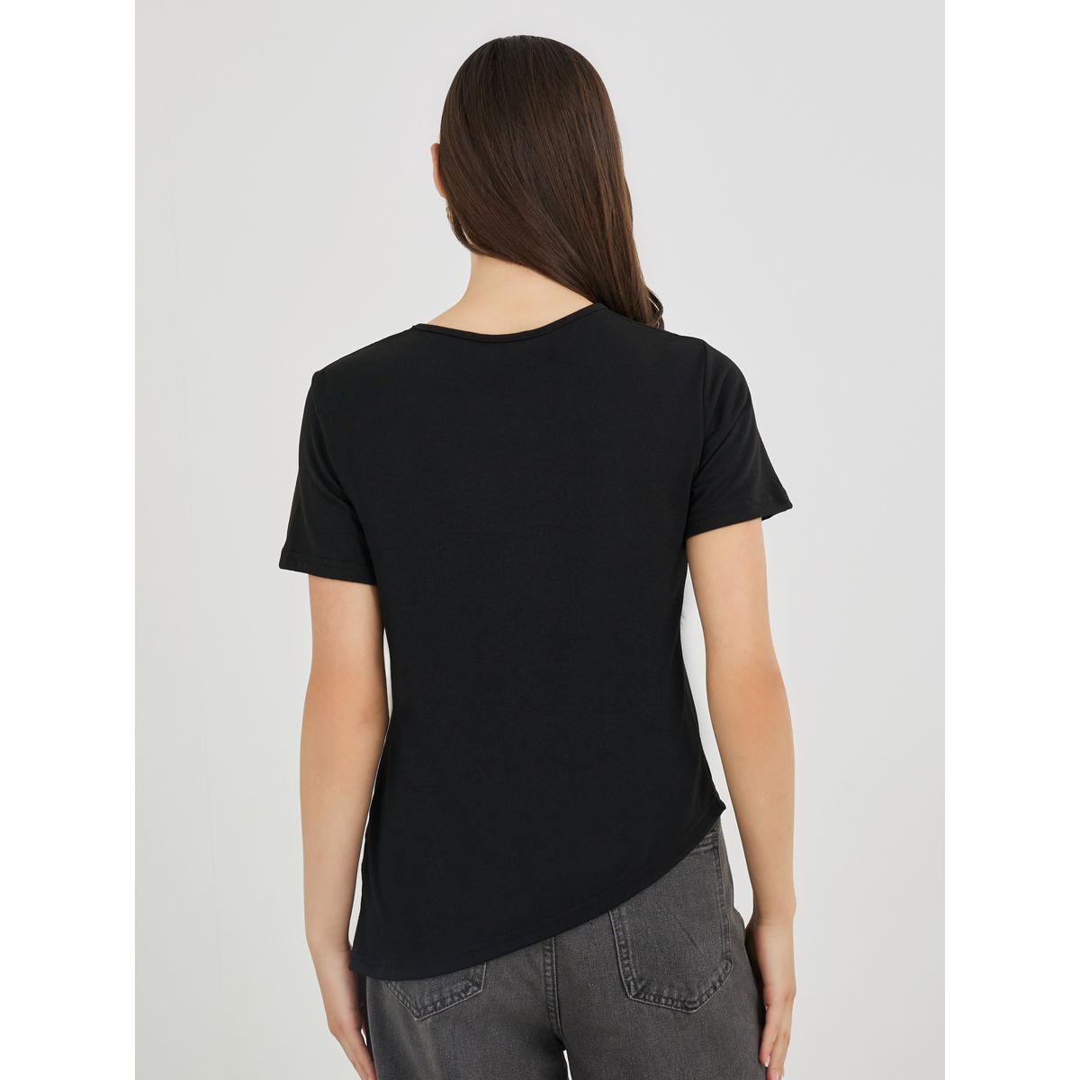 Styli Asymmetric Hem Short Sleeve T-Shirt-women-clothing-tshirts-image-4