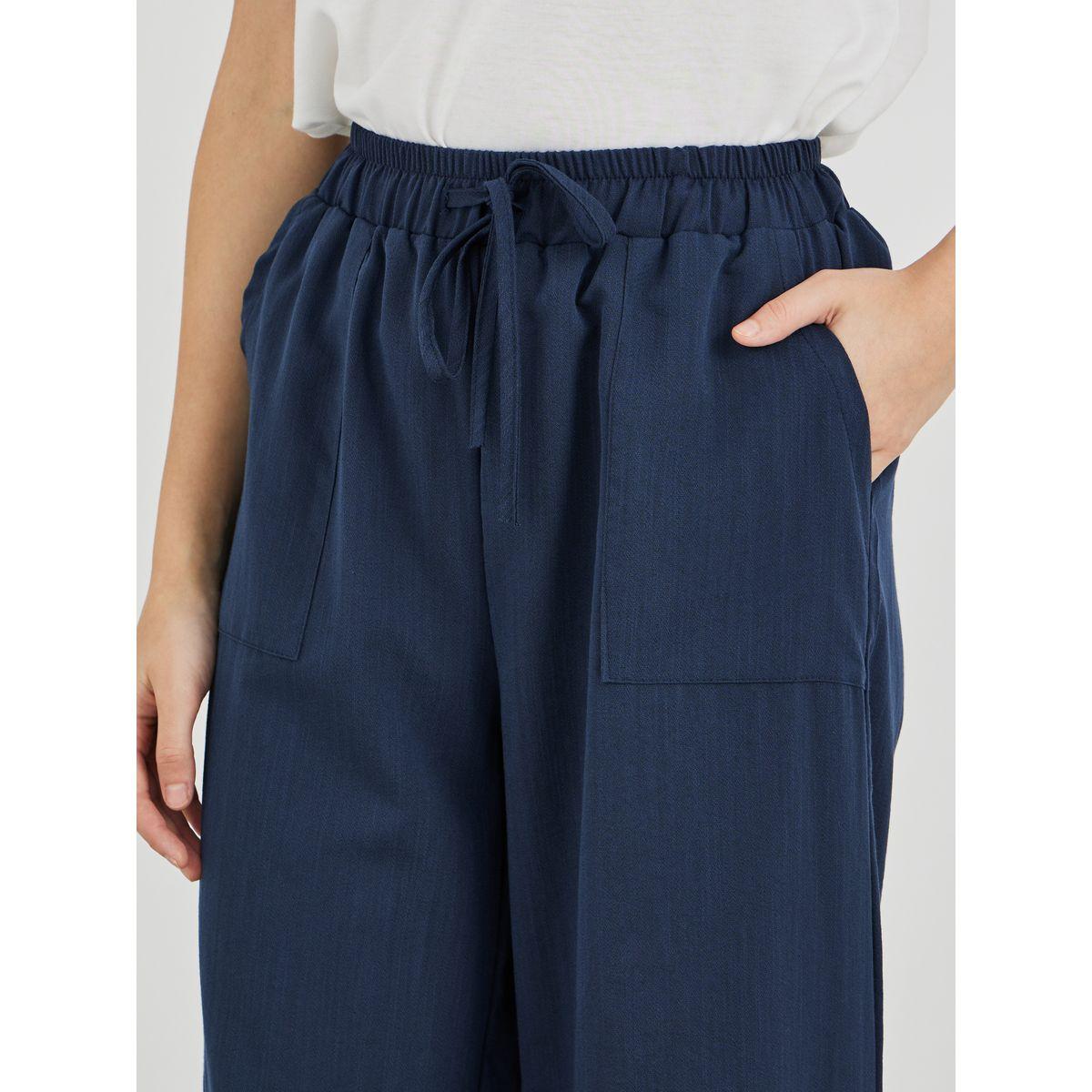 Styli Solid Mid Rise Straight Leg Pants-women-clothing-bottoms-trousers-image-3