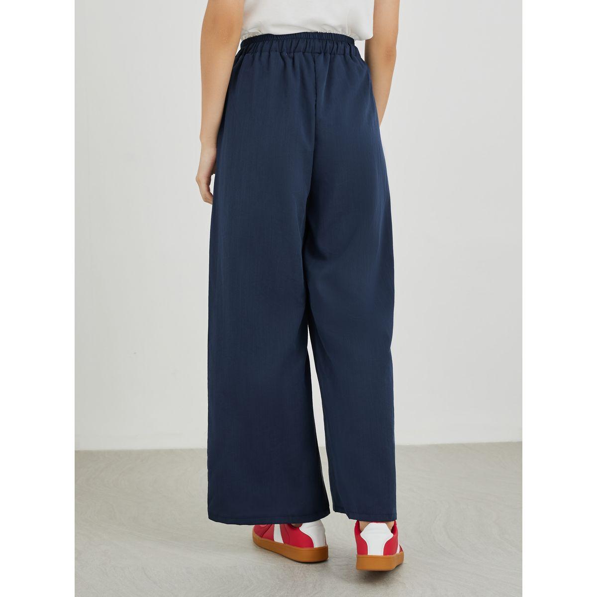 Styli Solid Mid Rise Straight Leg Pants-women-clothing-bottoms-trousers-image-4