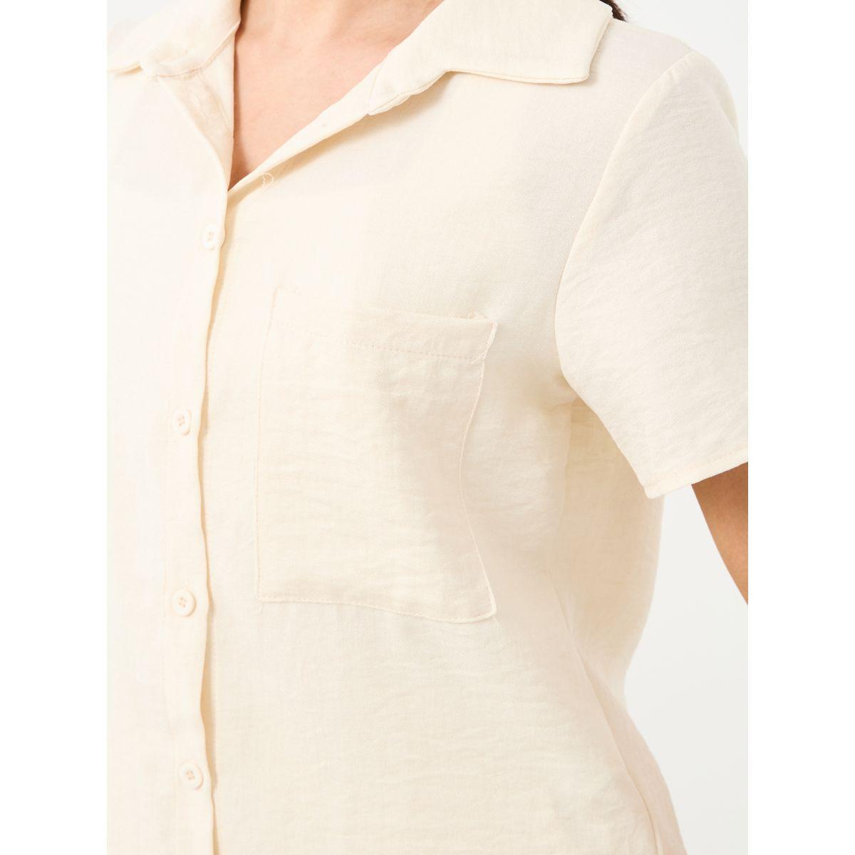طقم منسق من بنطال بقصة أرجل مستقيمة وبلوزة سادة-women-clothing-coordsets-image-4