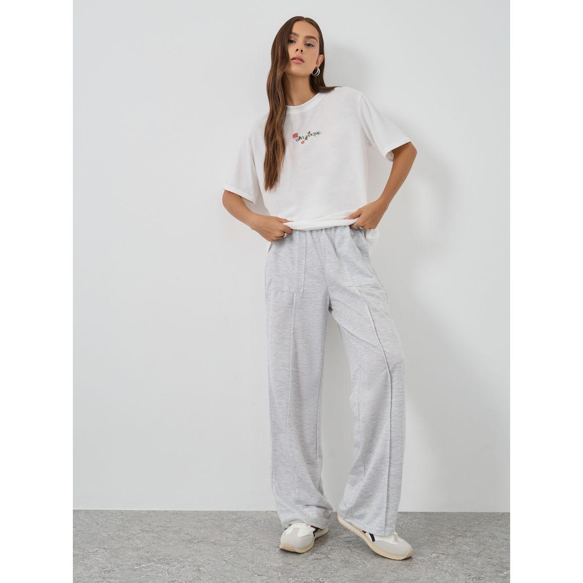 جوغر سادة بخصر مطاطي-women-clothing-bottoms-joggers-image-1