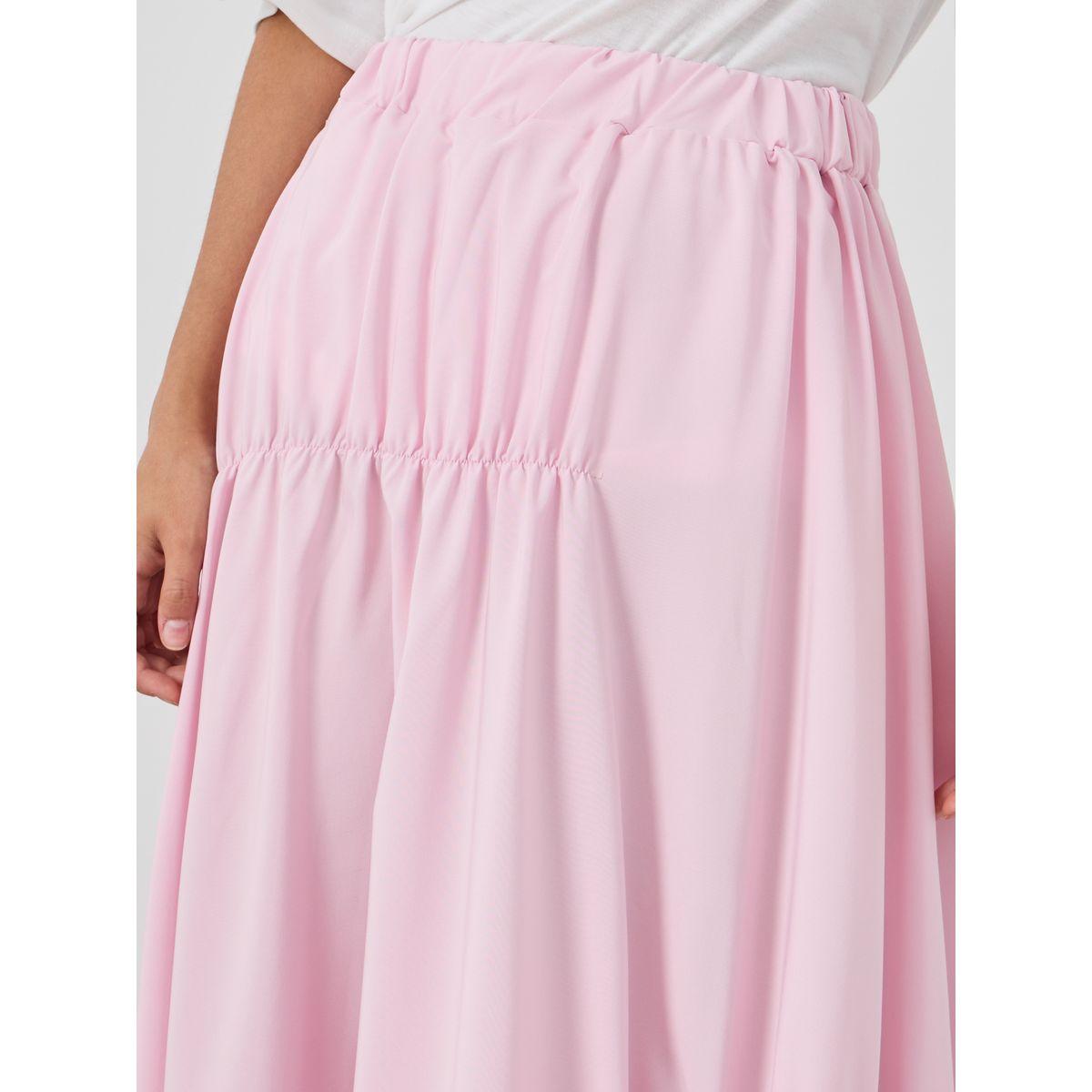 Styli Front Ruched Detail Elasticated Waistband Maxi Skirt-women-clothing-bottoms-skirts-image-3