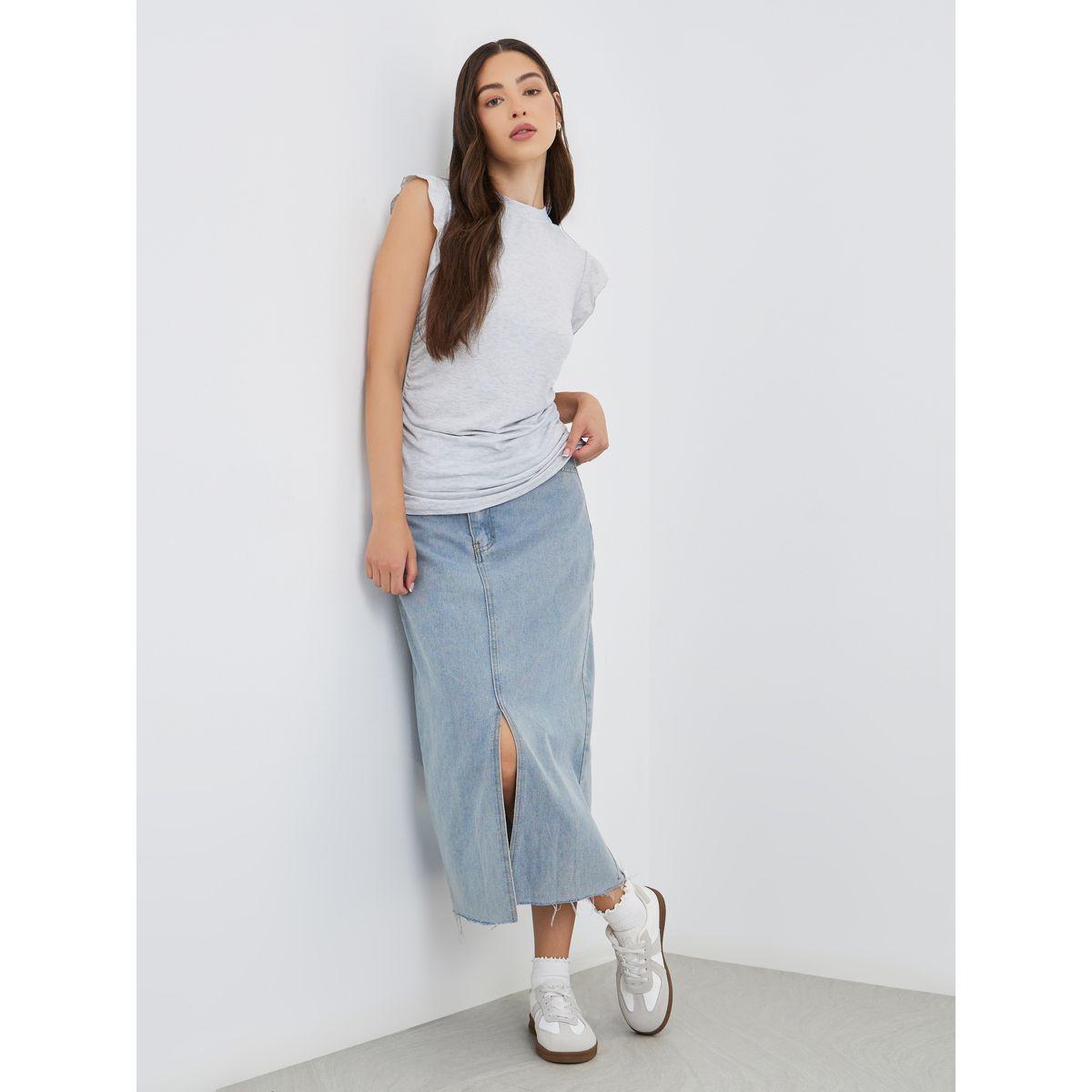 تيشيرت بلا أكمام بياقة دائرية-women-clothing-tshirts-image-2