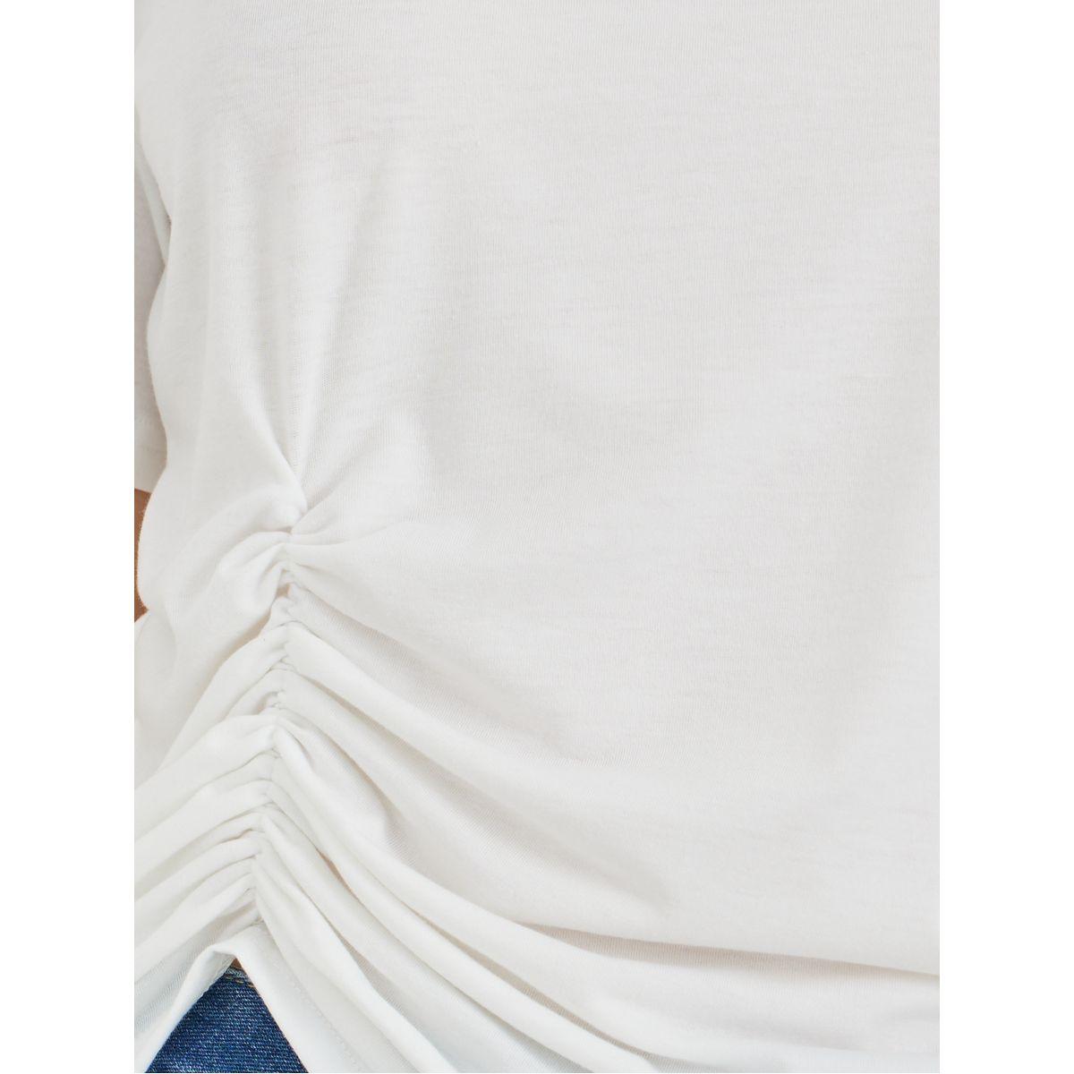 Styli Asymmetric Hem Ruched Detail T-Shirt-women-clothing-tshirts-image-3