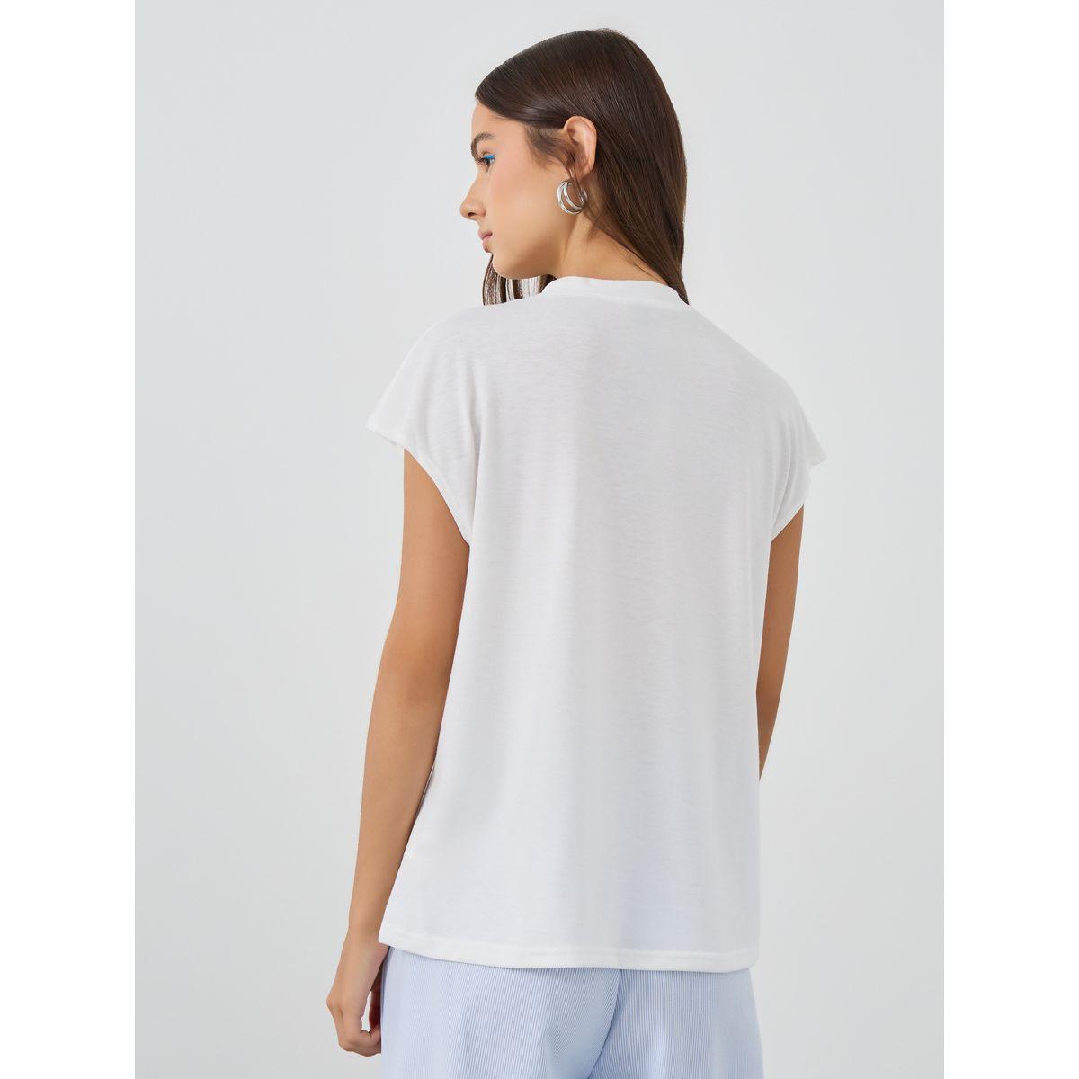 Styli Solid Sleeveless Regular Fit T-Shirt-women-clothing-tshirts-image-4