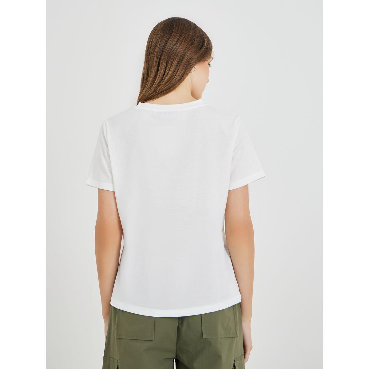 تيشيرت بطبعة كتابة وقصة عادية-women-clothing-tshirts-image-4