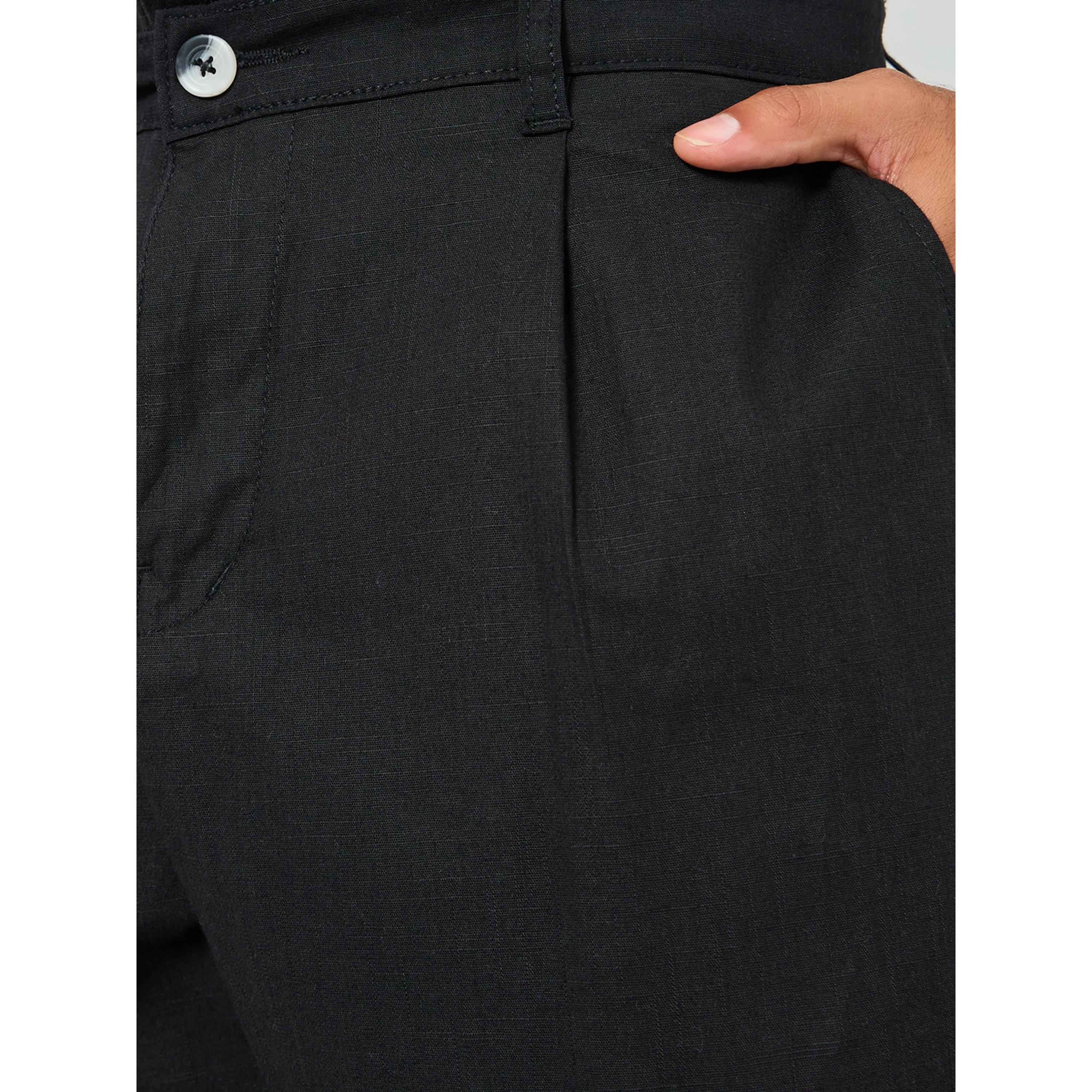 بنطال كتان بكسرات وقصة مستدقة للرجال-men-clothing-bottoms-trousersandchinos-trousers-image-3