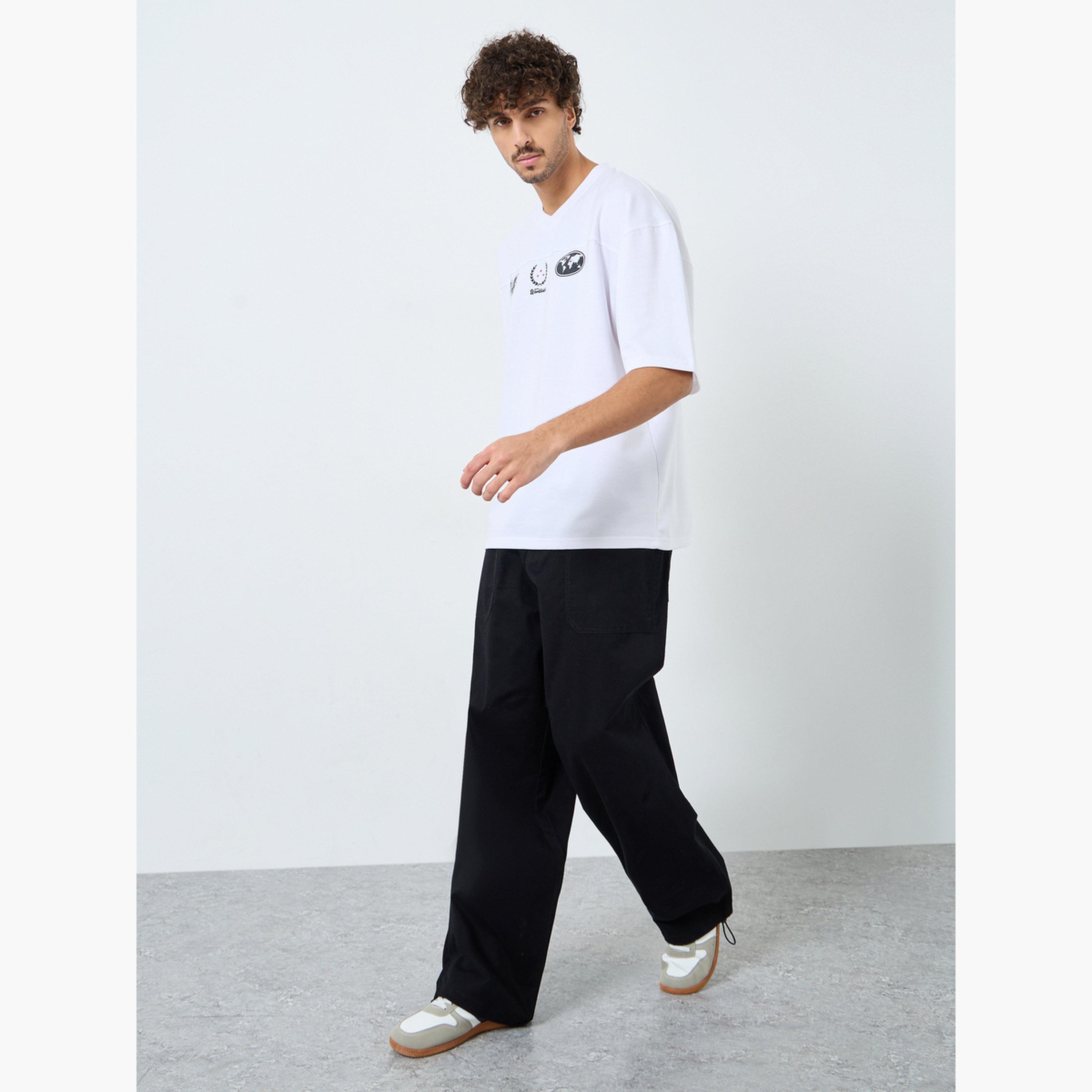 ستايلي - بنطال رجالي أسود مريح بقصّة واسعة-men-clothing-bottoms-trousersandchinos-trousers-image-2