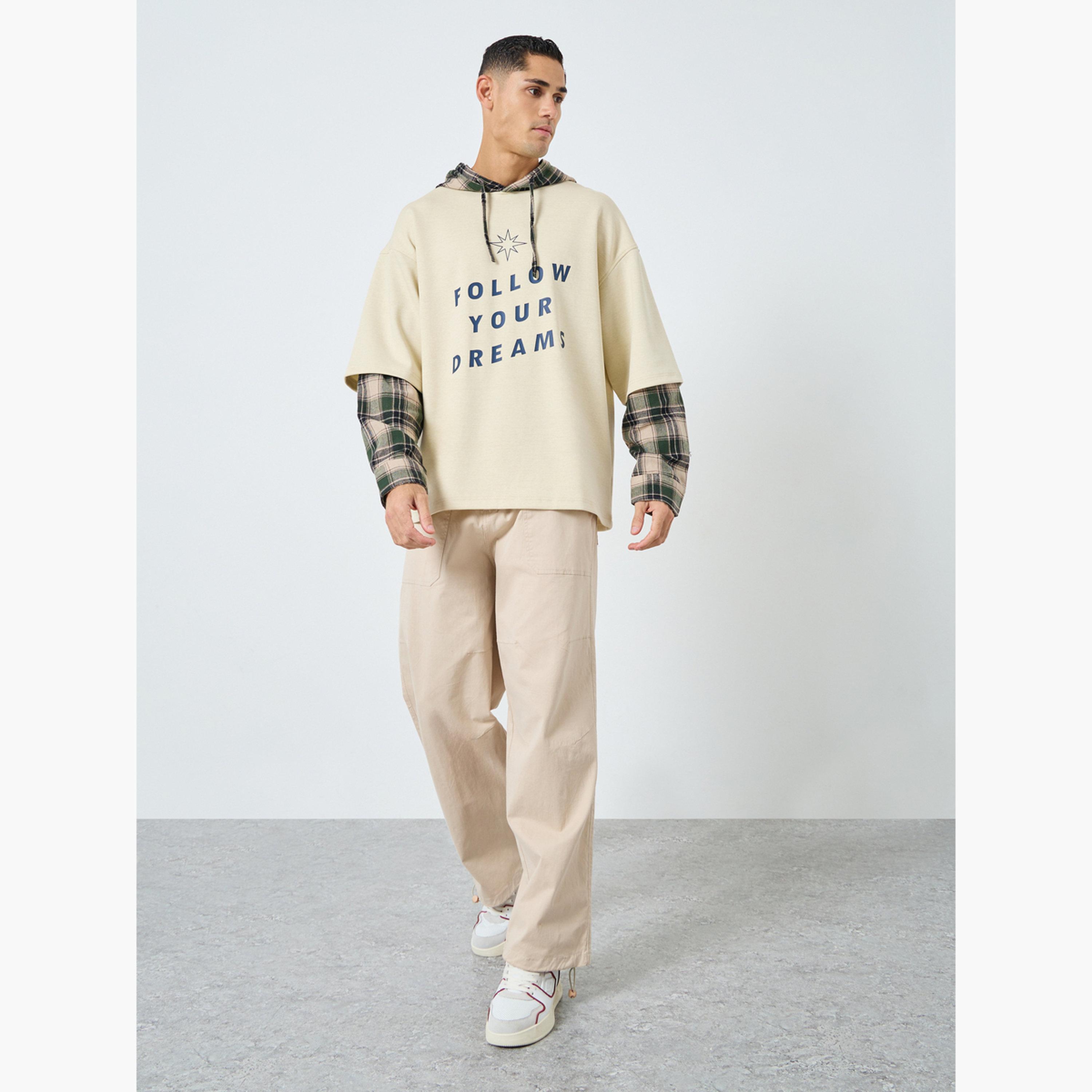 Styli Men Beige Elasticated Cuff Jogger Pants-men-clothing-bottoms-joggers-image-2