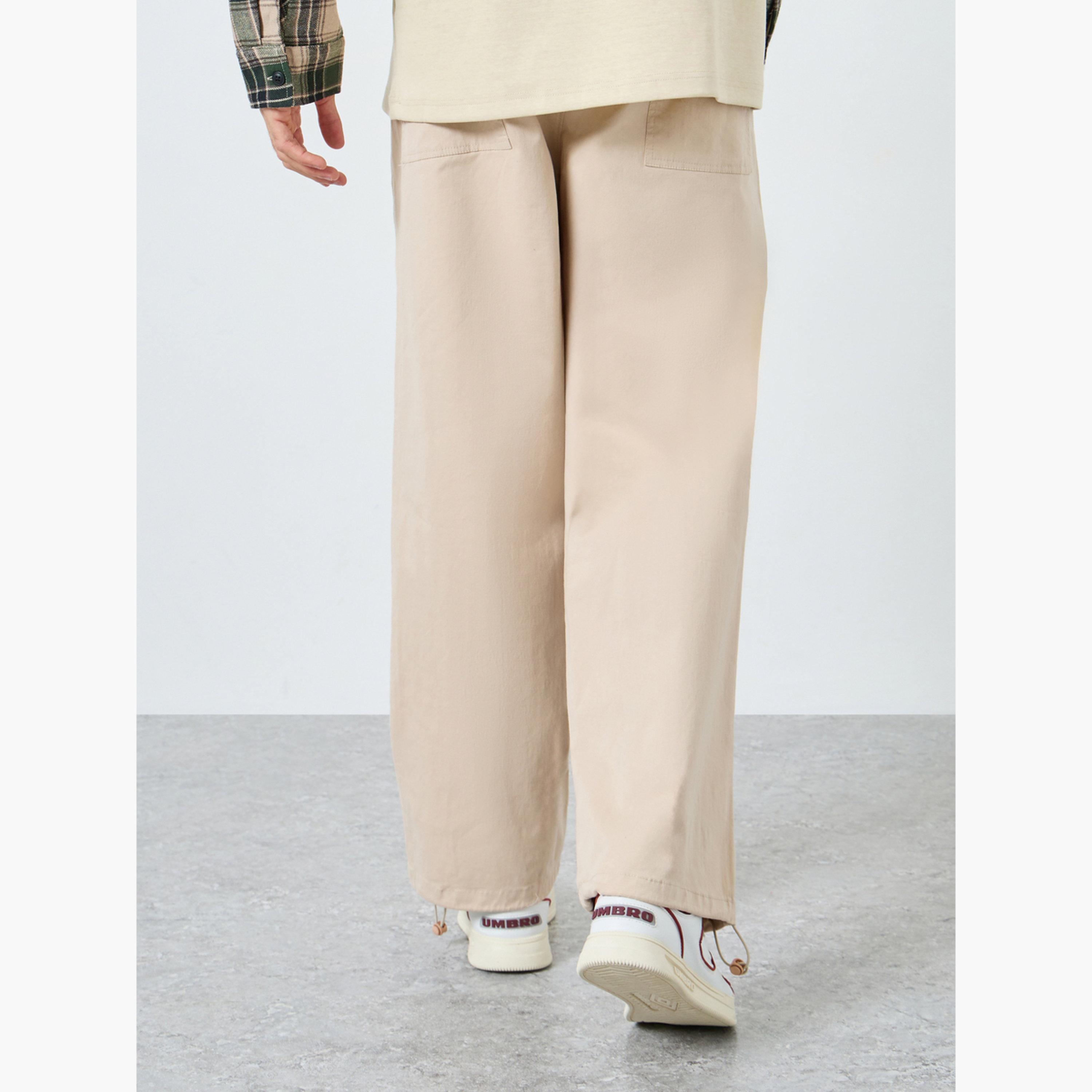 Styli Men Beige Elasticated Cuff Jogger Pants-men-clothing-bottoms-joggers-image-3
