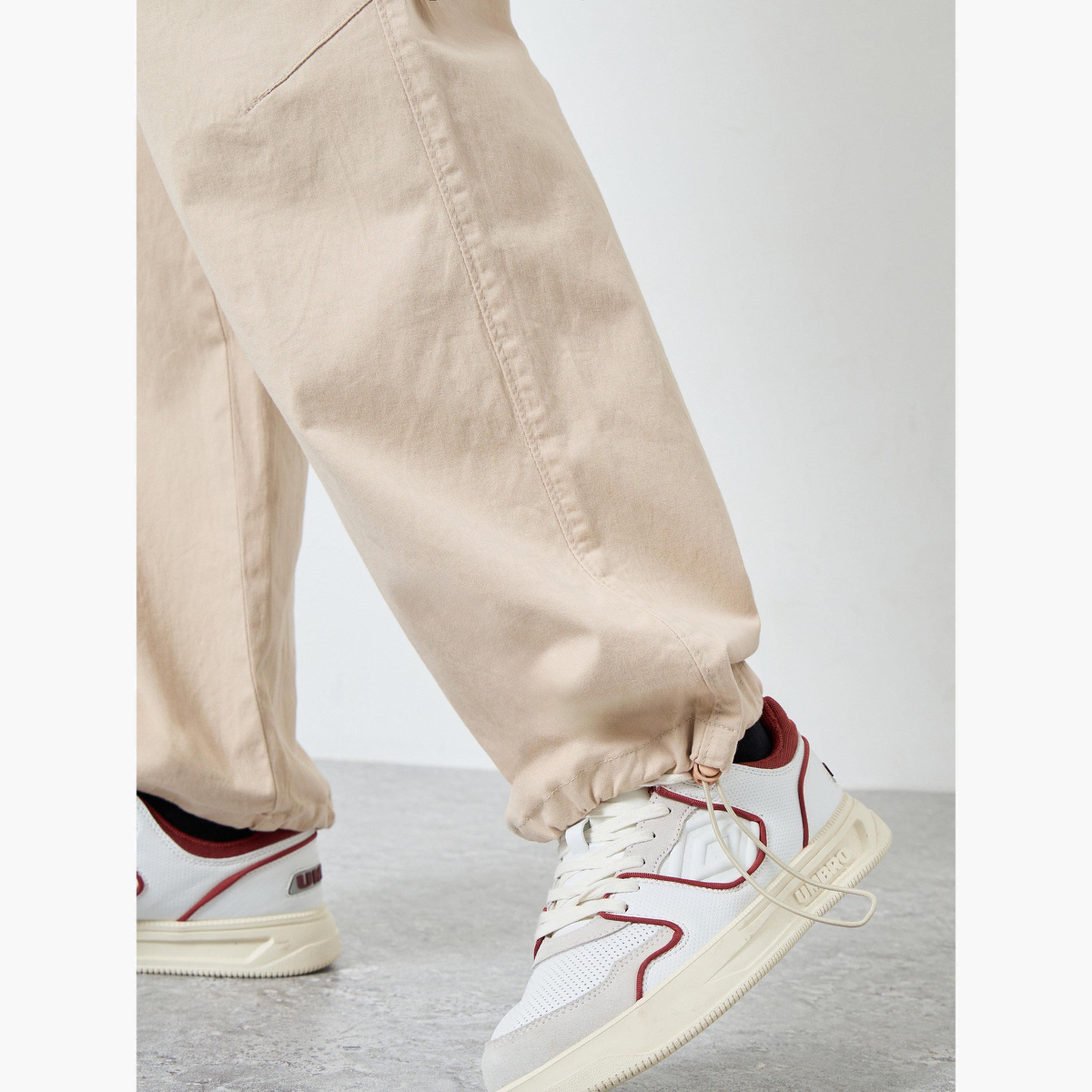 Styli Men Beige Elasticated Cuff Jogger Pants-men-clothing-bottoms-joggers-image-4