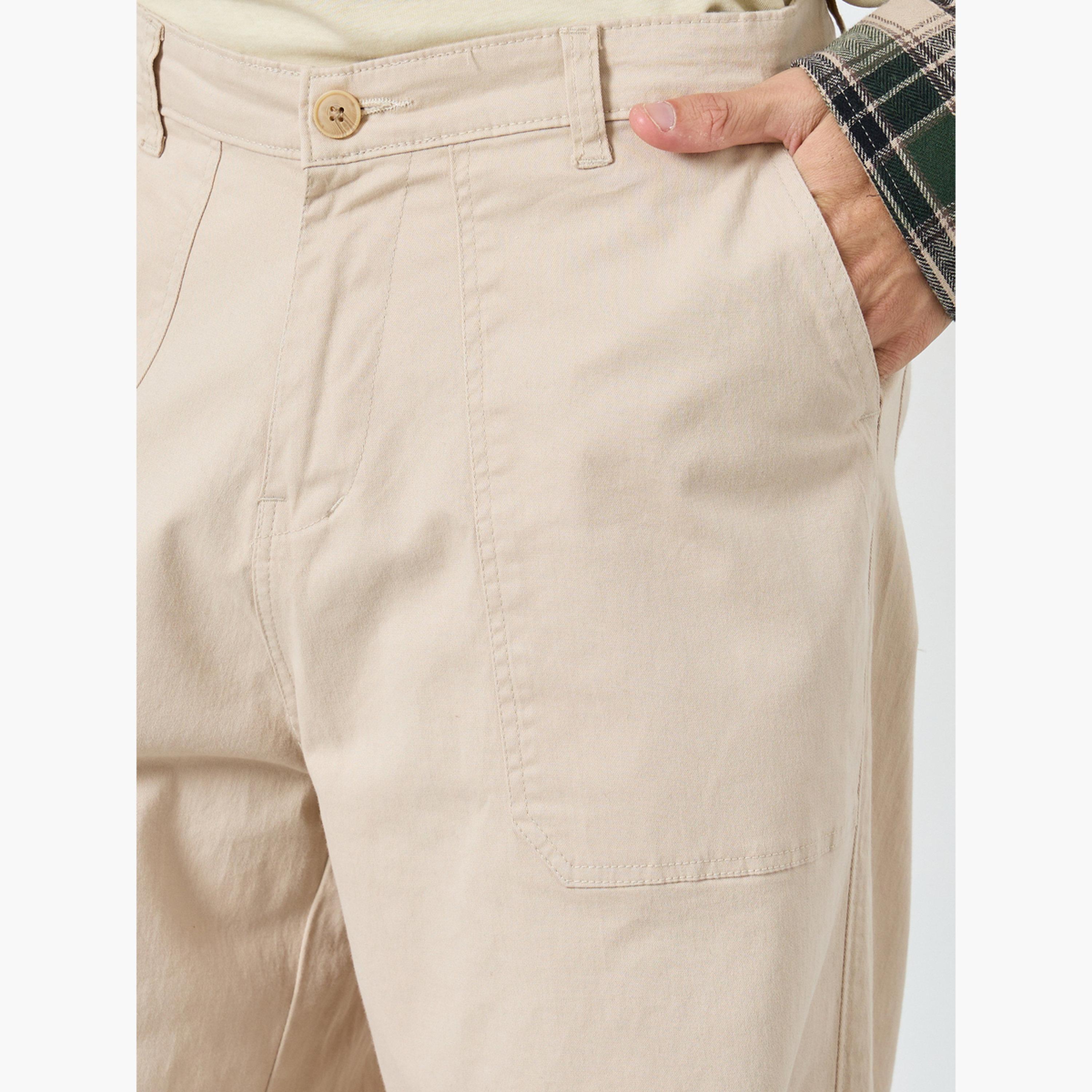 Styli Men Beige Elasticated Cuff Jogger Pants-men-clothing-bottoms-joggers-image-5