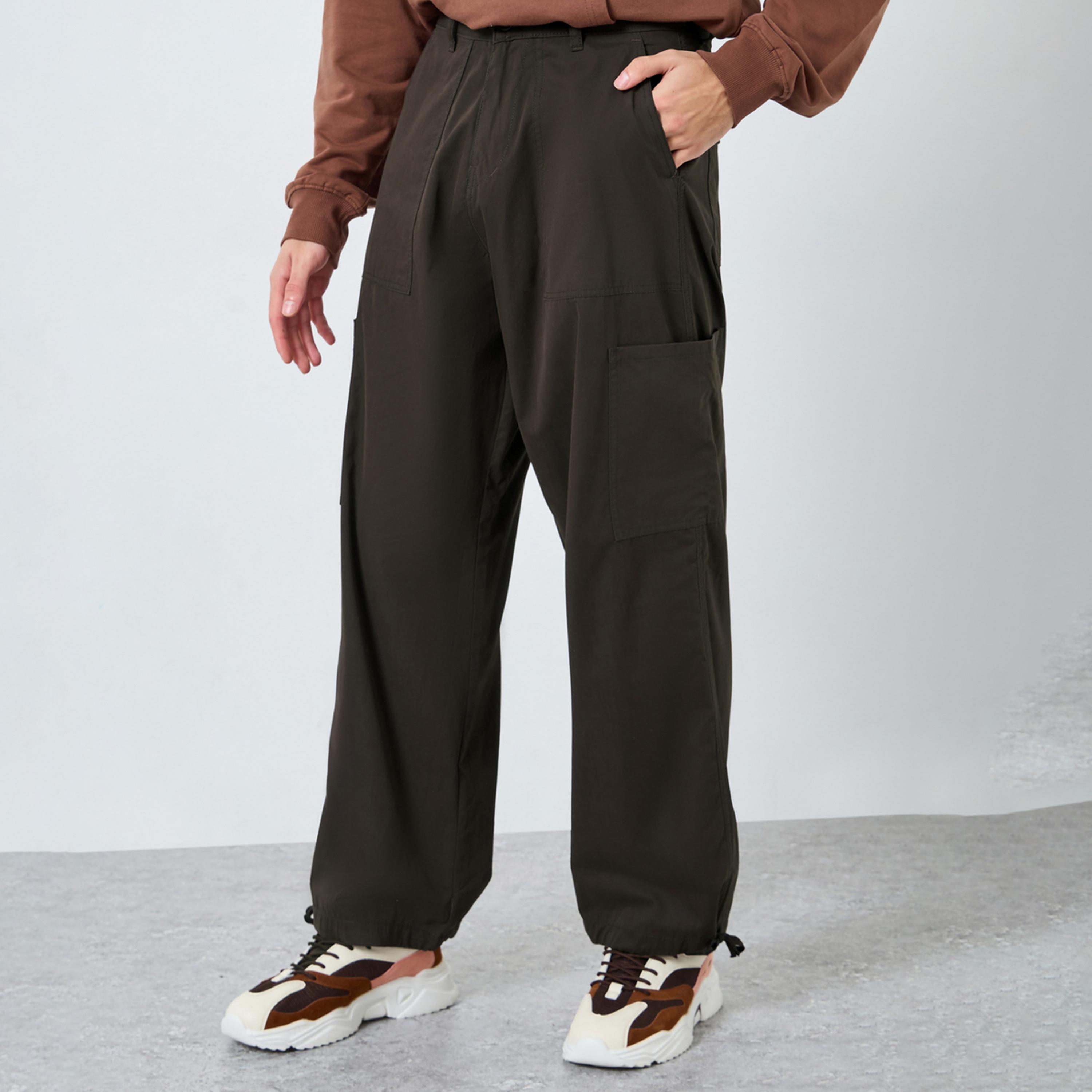 Styli Men Coffee Brown Cargo Trousers-men-clothing-bottoms-trousersandchinos-trousers-image-1