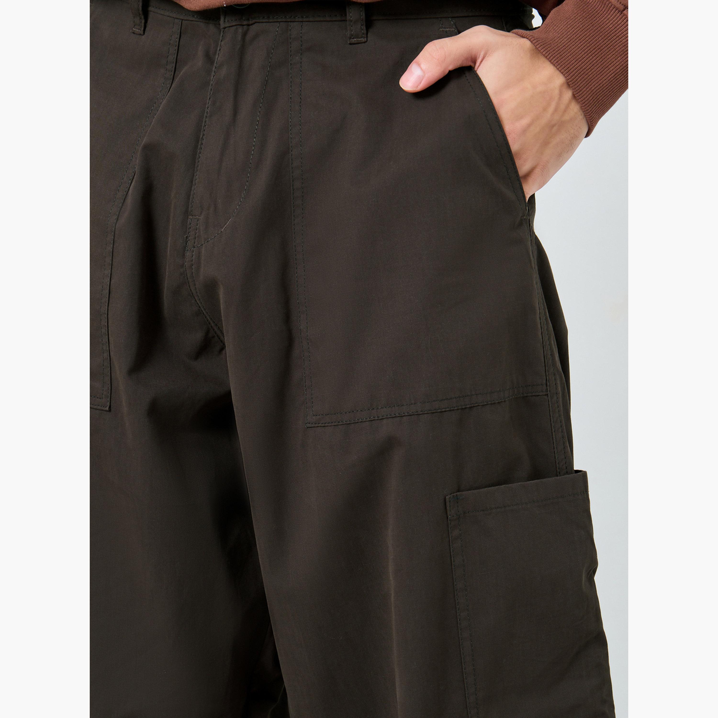 Styli Men Coffee Brown Cargo Trousers-men-clothing-bottoms-trousersandchinos-trousers-image-3