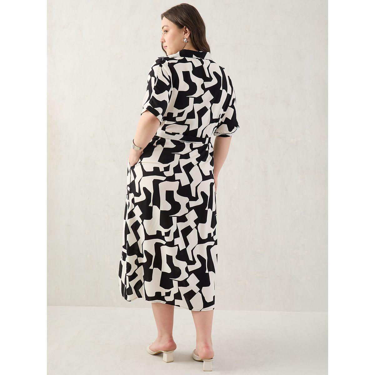 Femmella Plus Shirt Midi Dress with Abstract Print-women-clothing-dresses-image-2