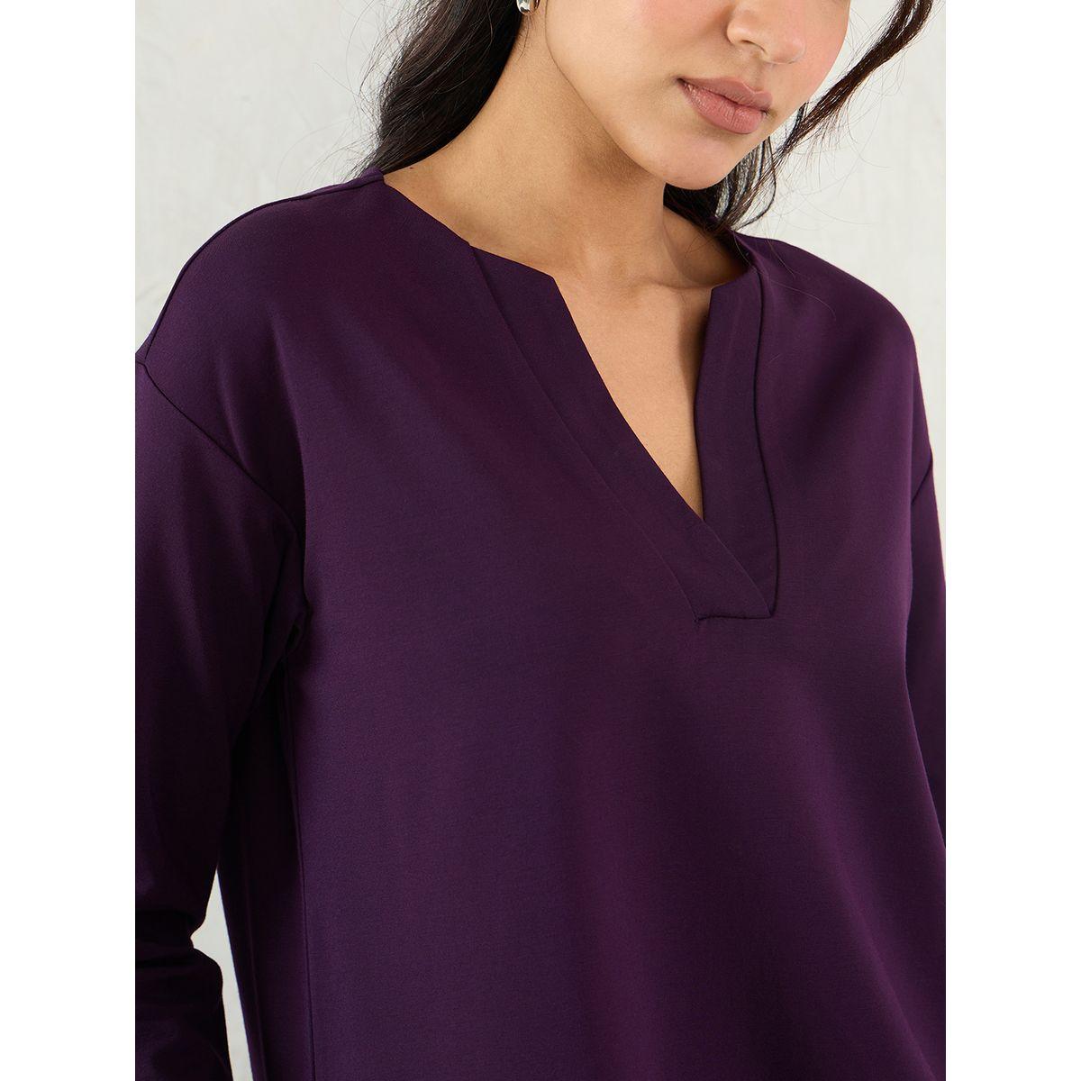 طقم منسق من بنطال وبلوزة بقصة عادية-women-clothing-coordsets-image-4