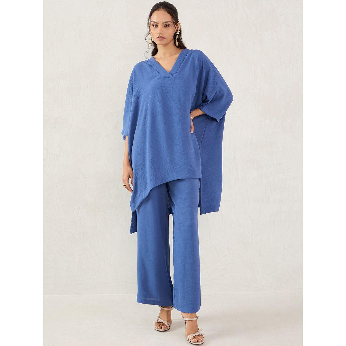 Femmella High-Low Hem Longline Top and Pants Co-Ords-women-clothing-coordsets-image-1