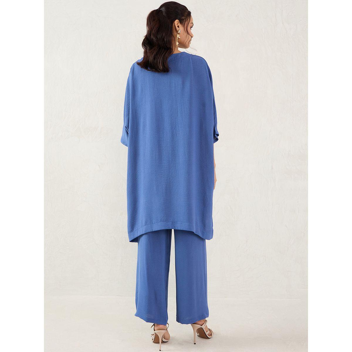 طقم منسق من بنطال وبلوزة طويلة-women-clothing-coordsets-image-2