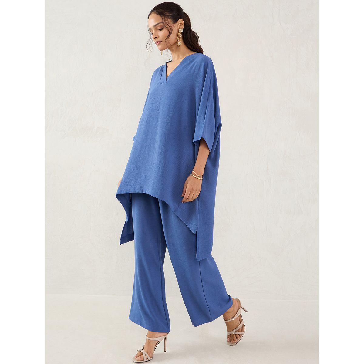 طقم منسق من بنطال وبلوزة طويلة-women-clothing-coordsets-image-3