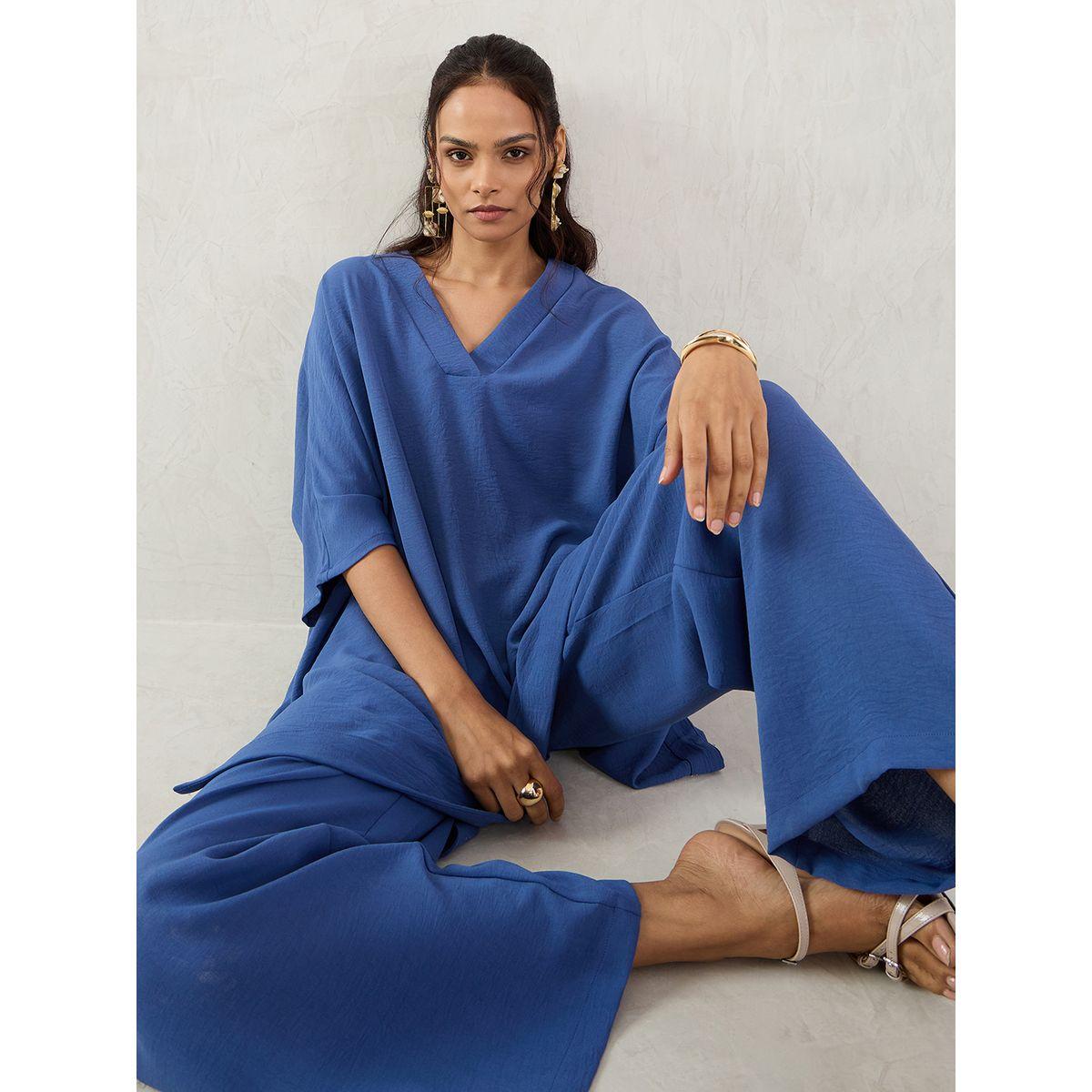 طقم منسق من بنطال وبلوزة طويلة-women-clothing-coordsets-image-6
