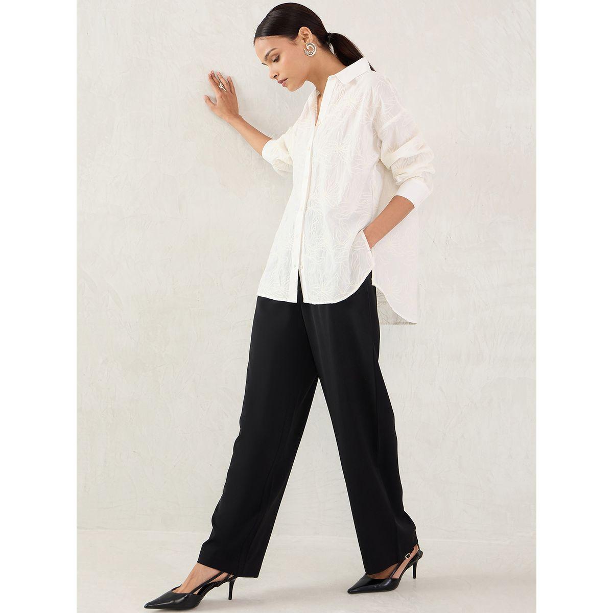 Femmella Women Black Straight Fit Trousers-women-clothing-bottoms-trousers-image-5