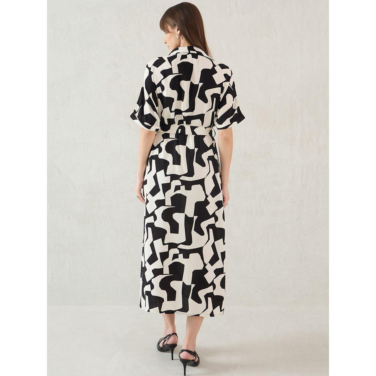 فستان ميدي مُطبع بتفاصيل ياقة-women-clothing-dresses-image-2