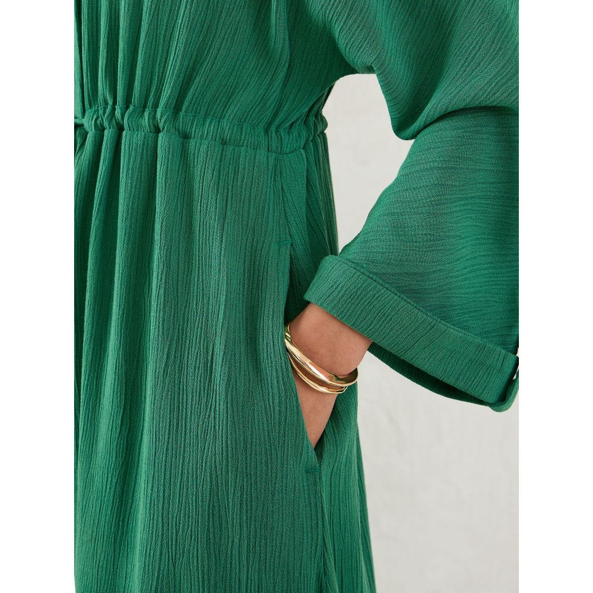فستان طويل بتفاصيل ياقة مع ربطة خصر-women-clothing-dresses-image-5