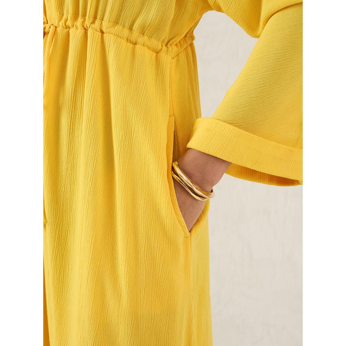 فستان طويل بتفاصيل ياقة مع ربطة خصر-women-clothing-dresses-image-5