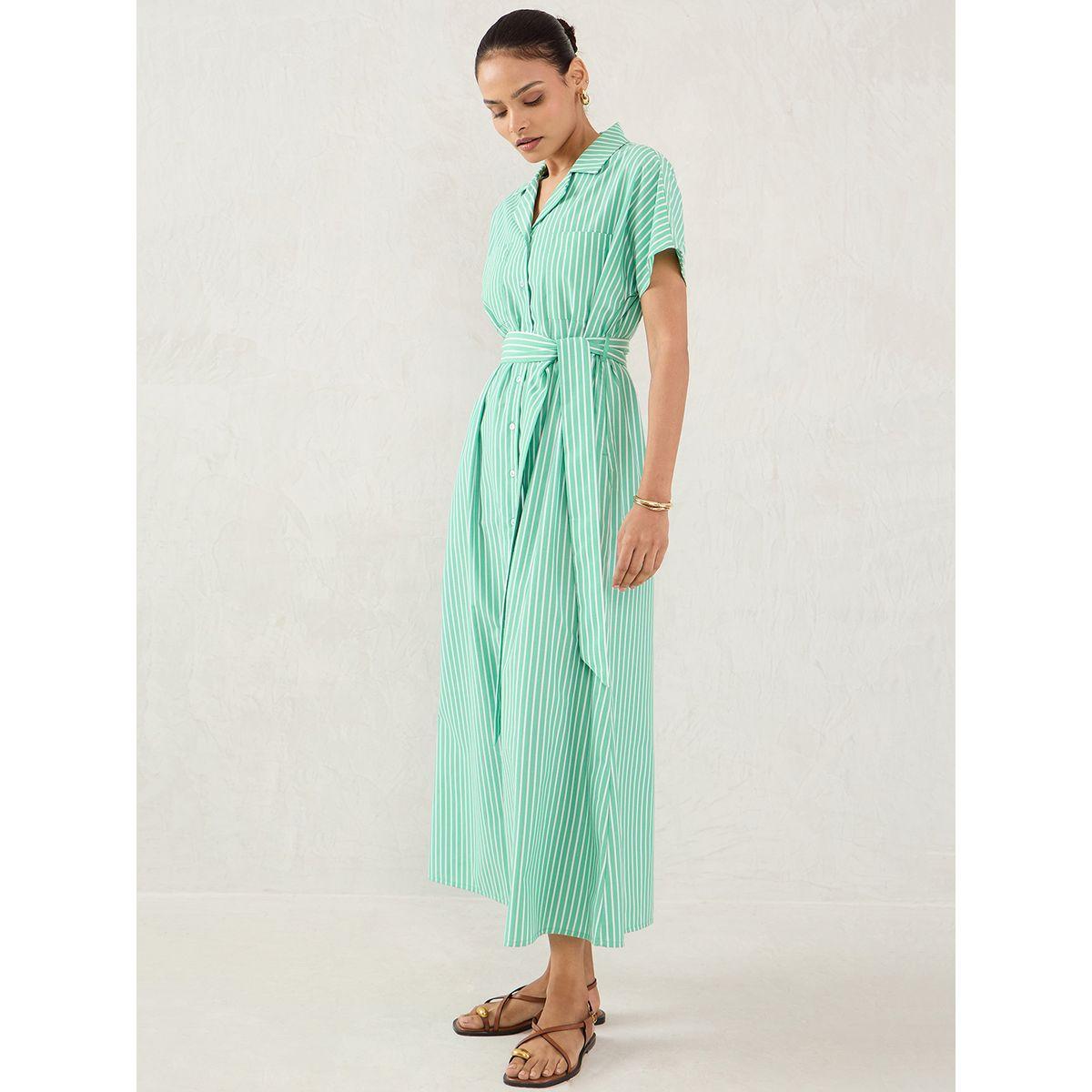 فستان طويل مخطط بتفاصيل أزرار-women-clothing-dresses-image-3