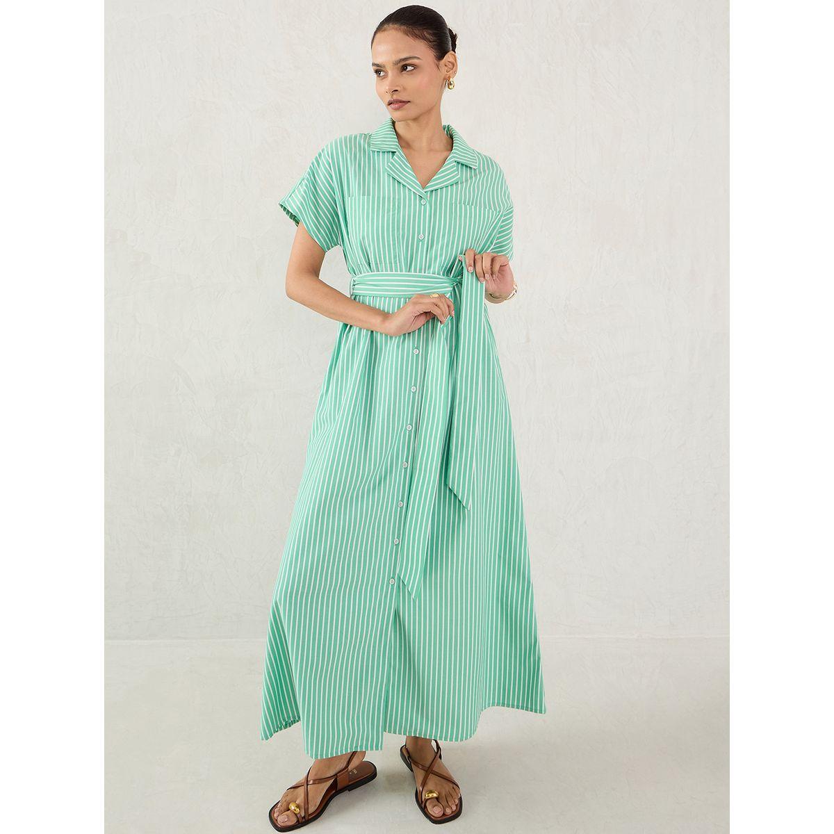 فستان طويل مخطط بتفاصيل أزرار-women-clothing-dresses-image-5