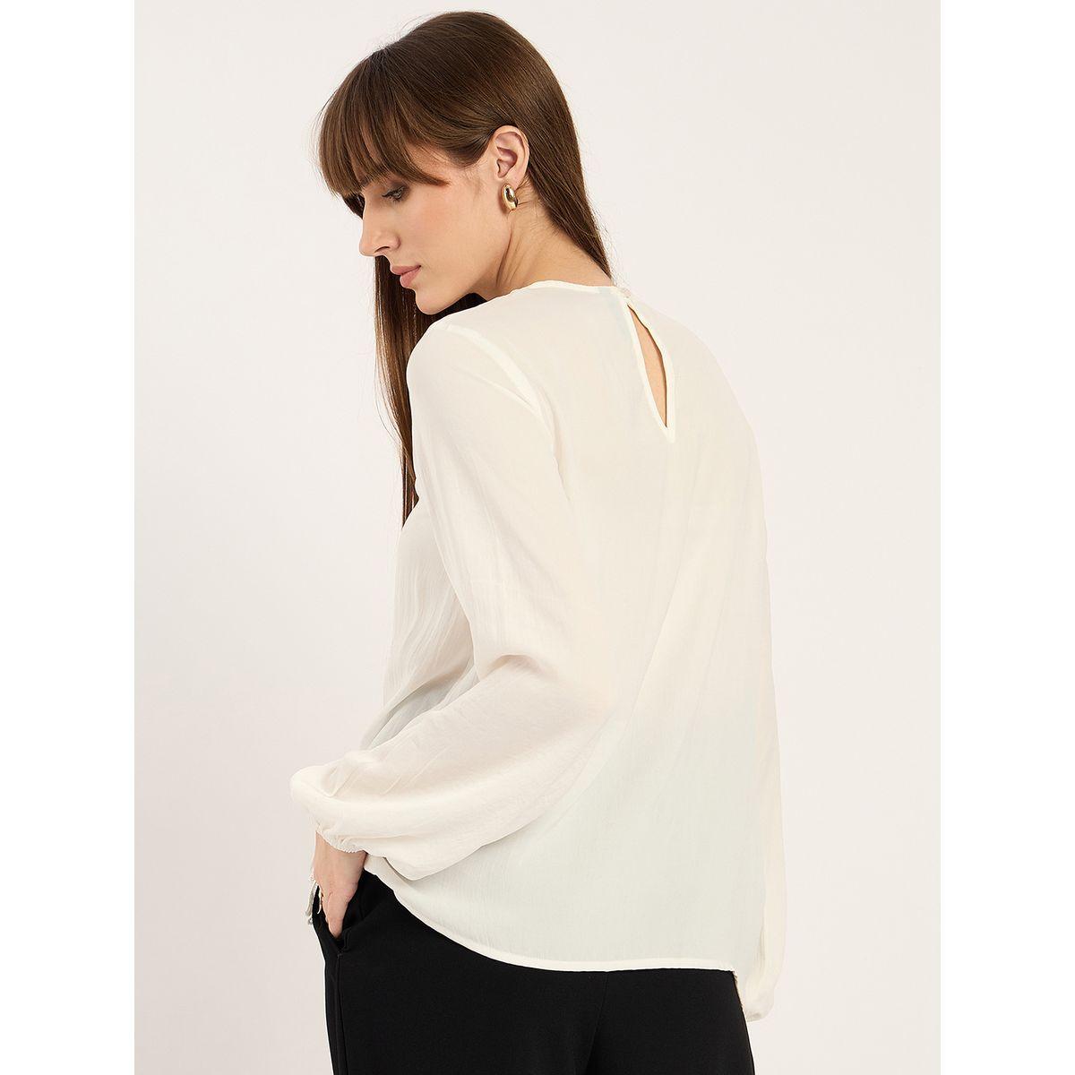 بلوزة بأكمام طويلة مع تفاصيل دانتيل-women-clothing-shirtsandblouses-blouses-image-2