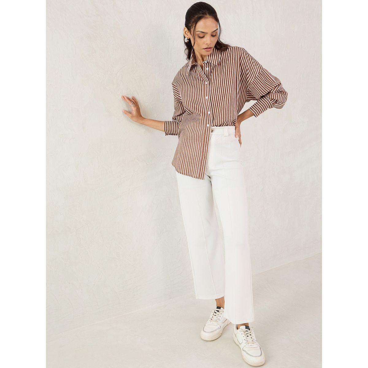 Femmella  Cotton Striped Buttoned Shirt-women-clothing-shirtsandblouses-shirts-image-5