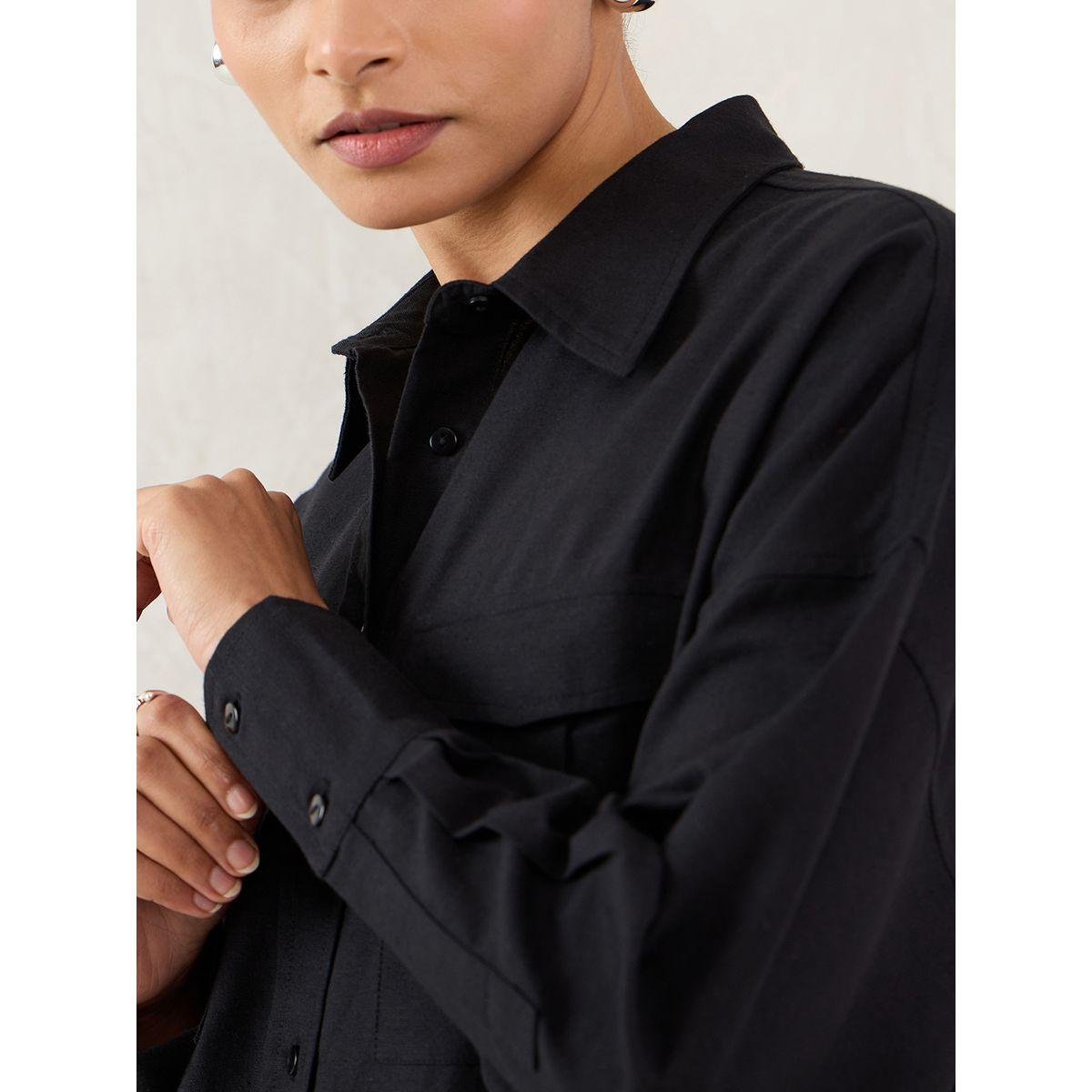 بلوزة بتفاصيل جيوب مع أزرار-women-clothing-shirtsandblouses-shirts-image-4