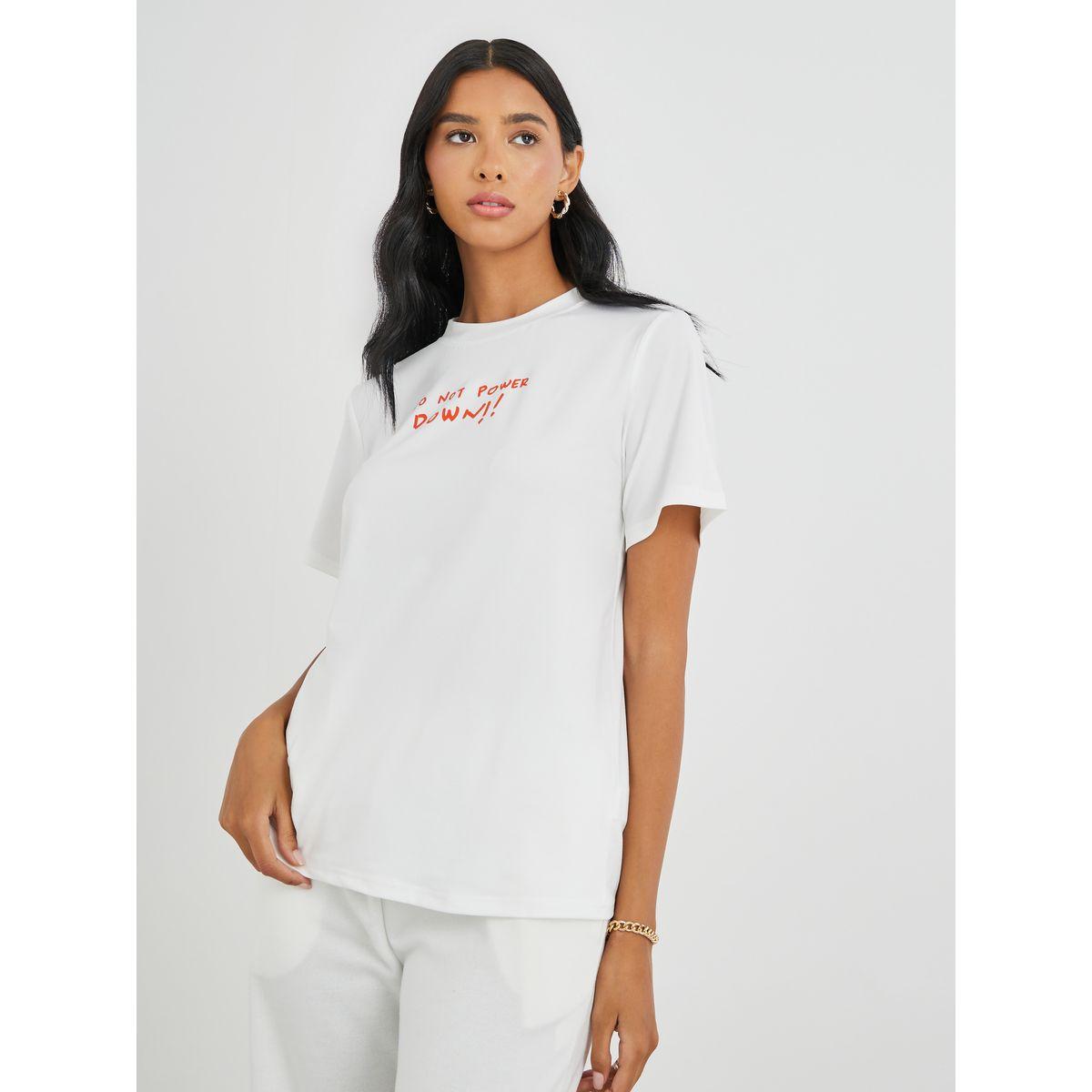 Styli Slogan Print Round Neck T-Shirt-women-clothing-tshirts-image-3