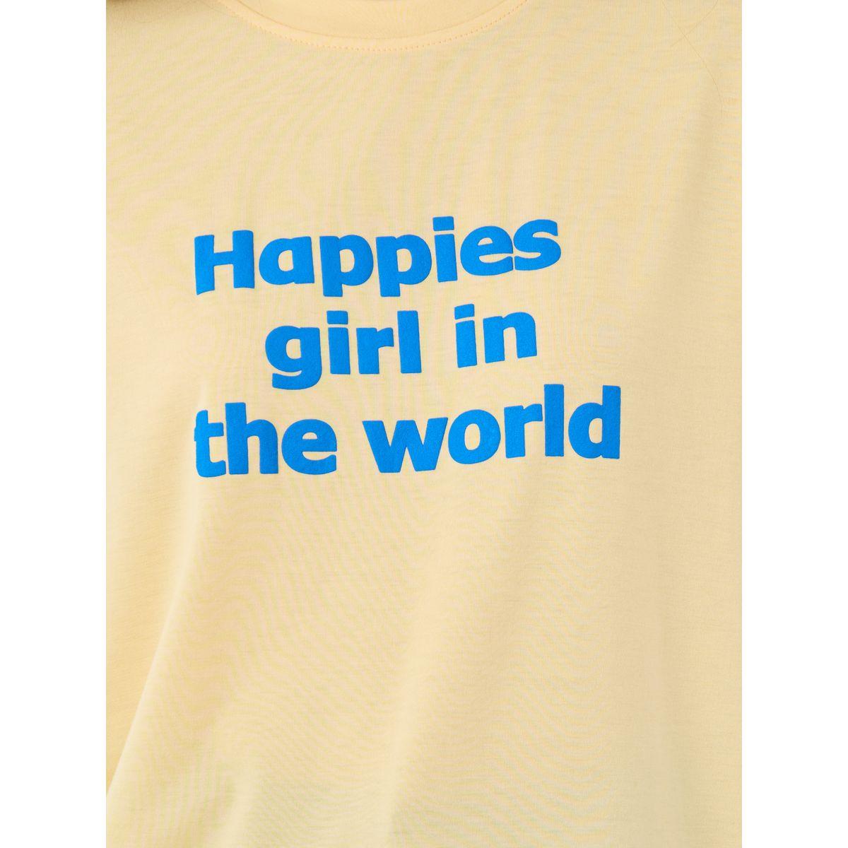 تيشيرت فضفاض بطبعة كتابة وياقة دائرية-women-clothing-tshirts-image-4