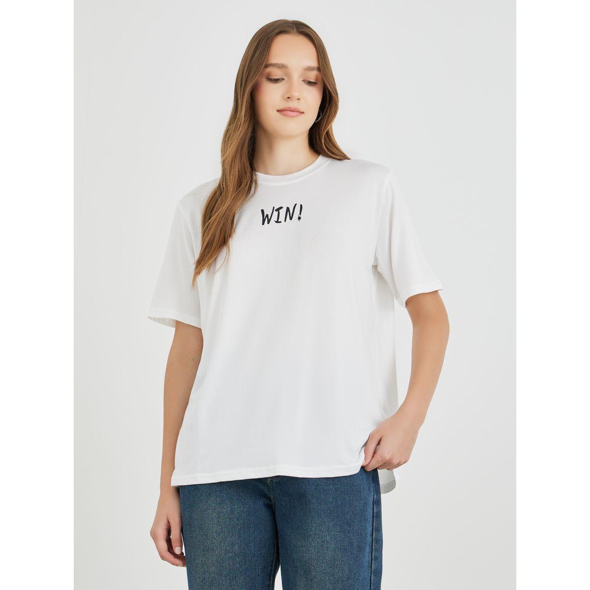 Styli Slogan Print Round Neck T-Shirt-women-clothing-tshirts-image-2