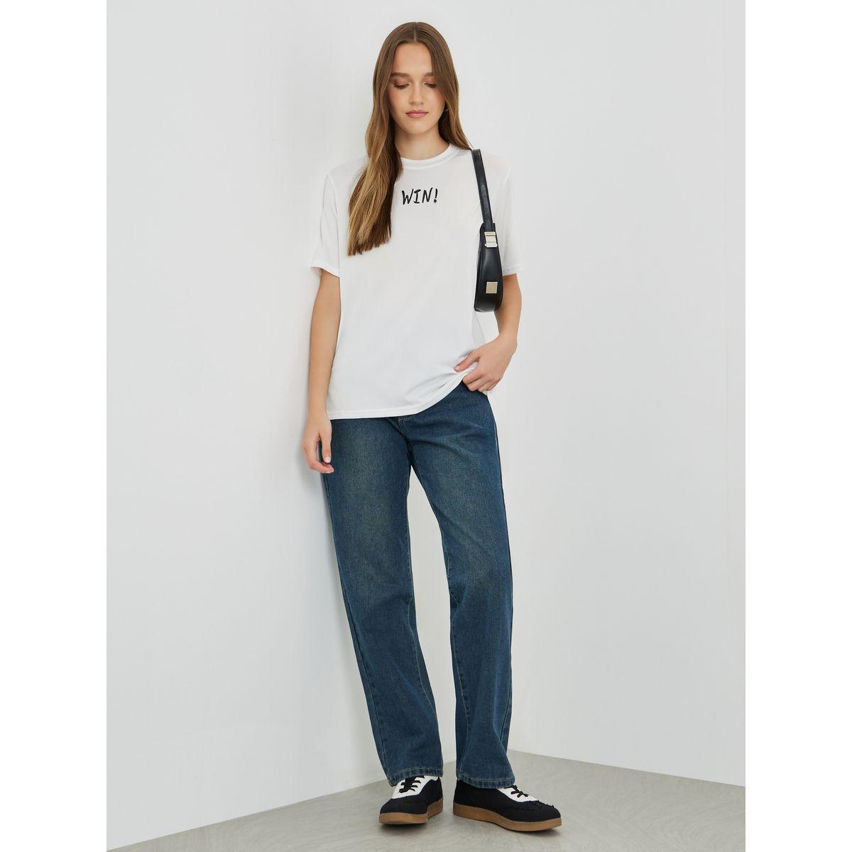 Styli Slogan Print Round Neck T-Shirt-women-clothing-tshirts-image-3